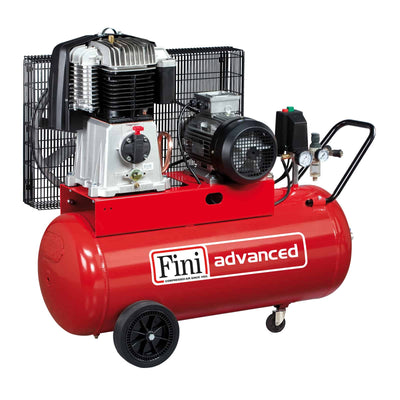 BK119-90-5,5-A.P. Compressore ad alta pressione a cinghia bistadio, indicato per autoriparazioni e gommisti.