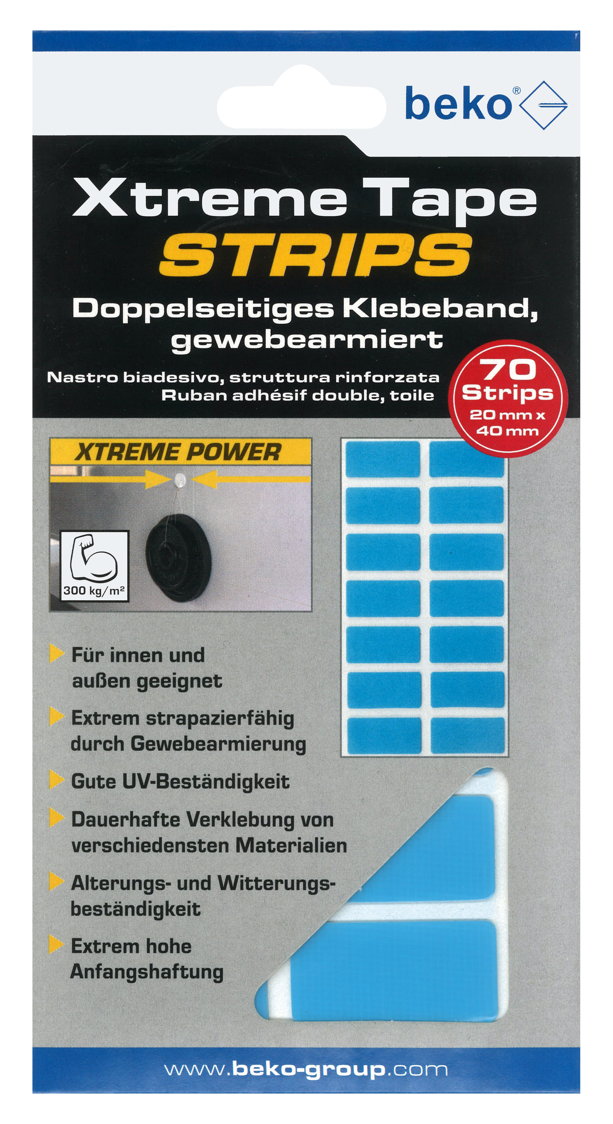 Nastro biadesivo Xtreme Tape STRIPS - immagine 1