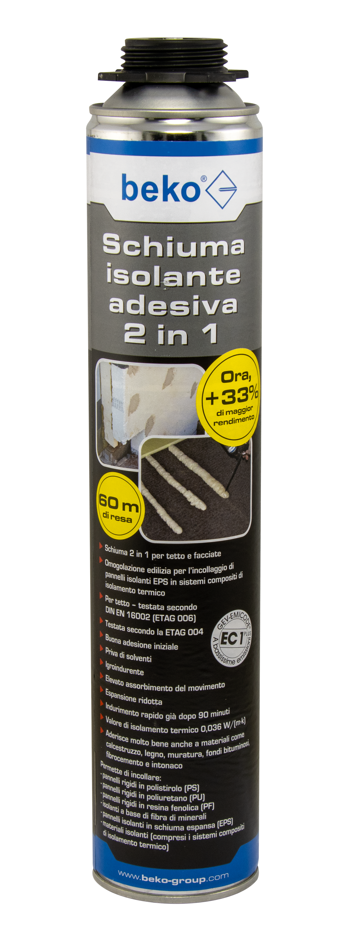 Schiuma isolante adesiva 2 in 1 per pistola - immagine 1