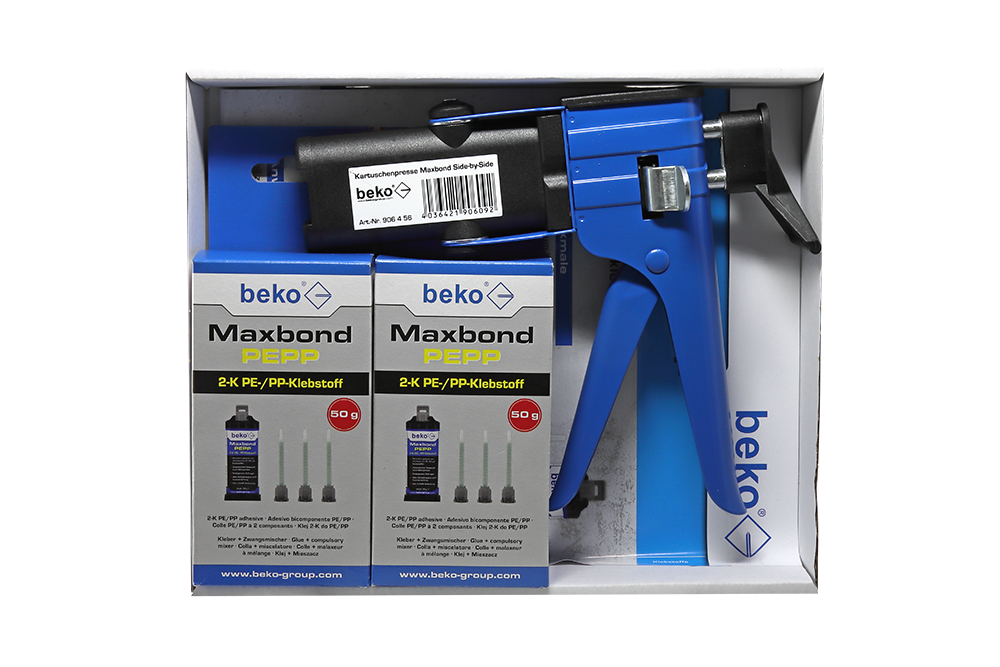Set 2 Maxbond PEPP Adesivo bicomponente PE/PP + pistola