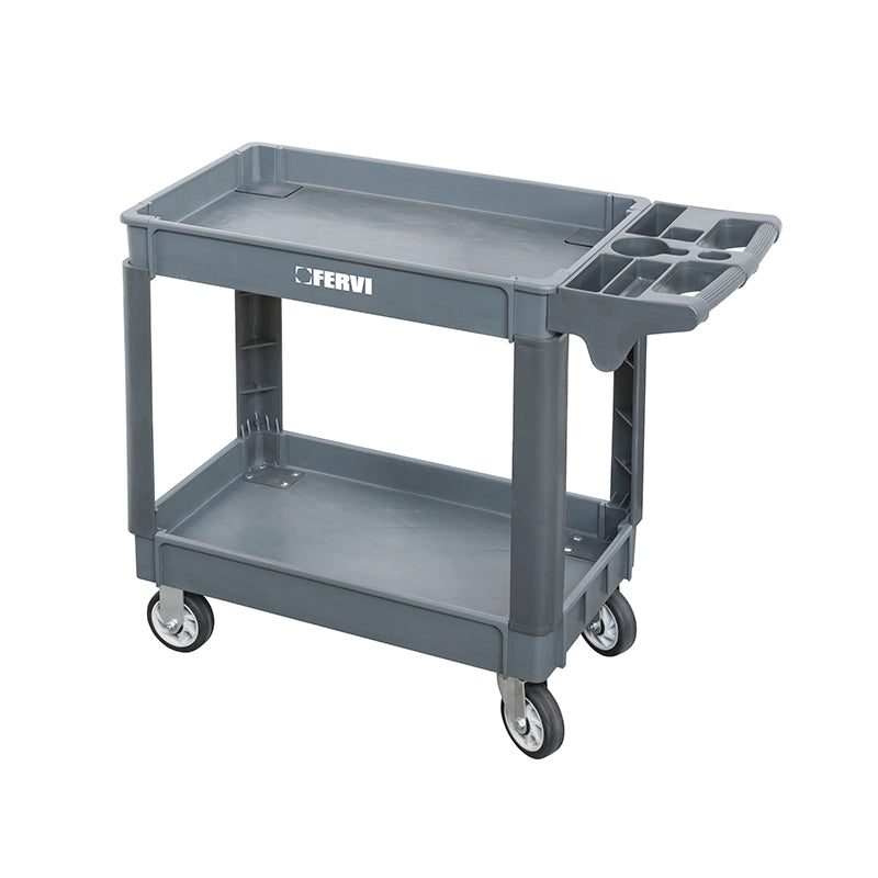 Carrello a 2 Vasche Polipropilene Fervi