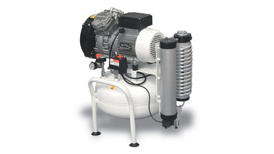 Compressore a pistoni oil-free CleanAir CLR con essiccatore 2 HP, serbatoio 25 l, 8 bar Abac