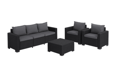 California 5 seater Lounge set - Grey Keter