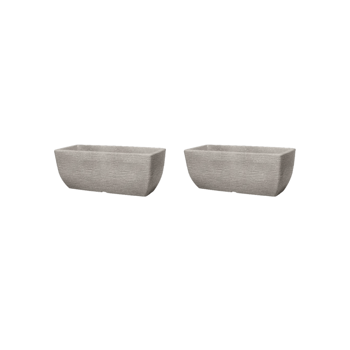 Cotswold Trough Planter 60cm Set of 2 - Limestone Grey Keter