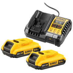 KIT 2 XR 18V 2Ah batteries + DCB1104D2-QW DeWalt charger