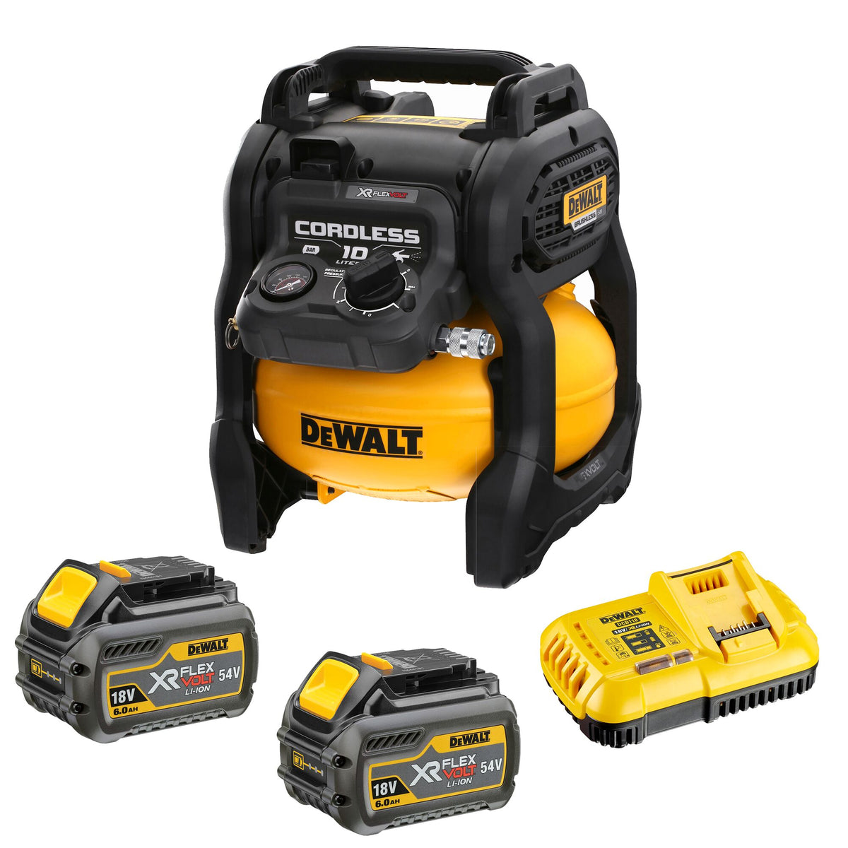 Compressore 10L 54V XR Flexvolt DeWalt DCC1054T2-QW