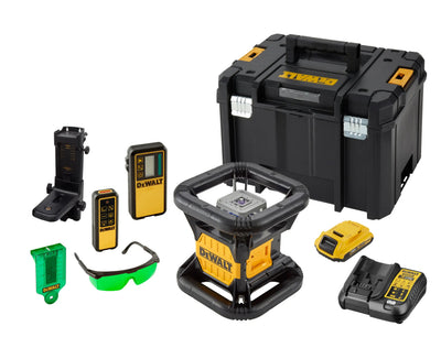 Laser rotante con raggio verde di alta visibilità e batteria ricaricabile da 18V. DCE079D1G-QW DeWalt