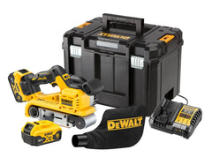 Levigatrice a nastro a batteria 75x533 mm 18V brushless con 2 batterie XR 5 Ah DCW220P2-QW DeWalt
