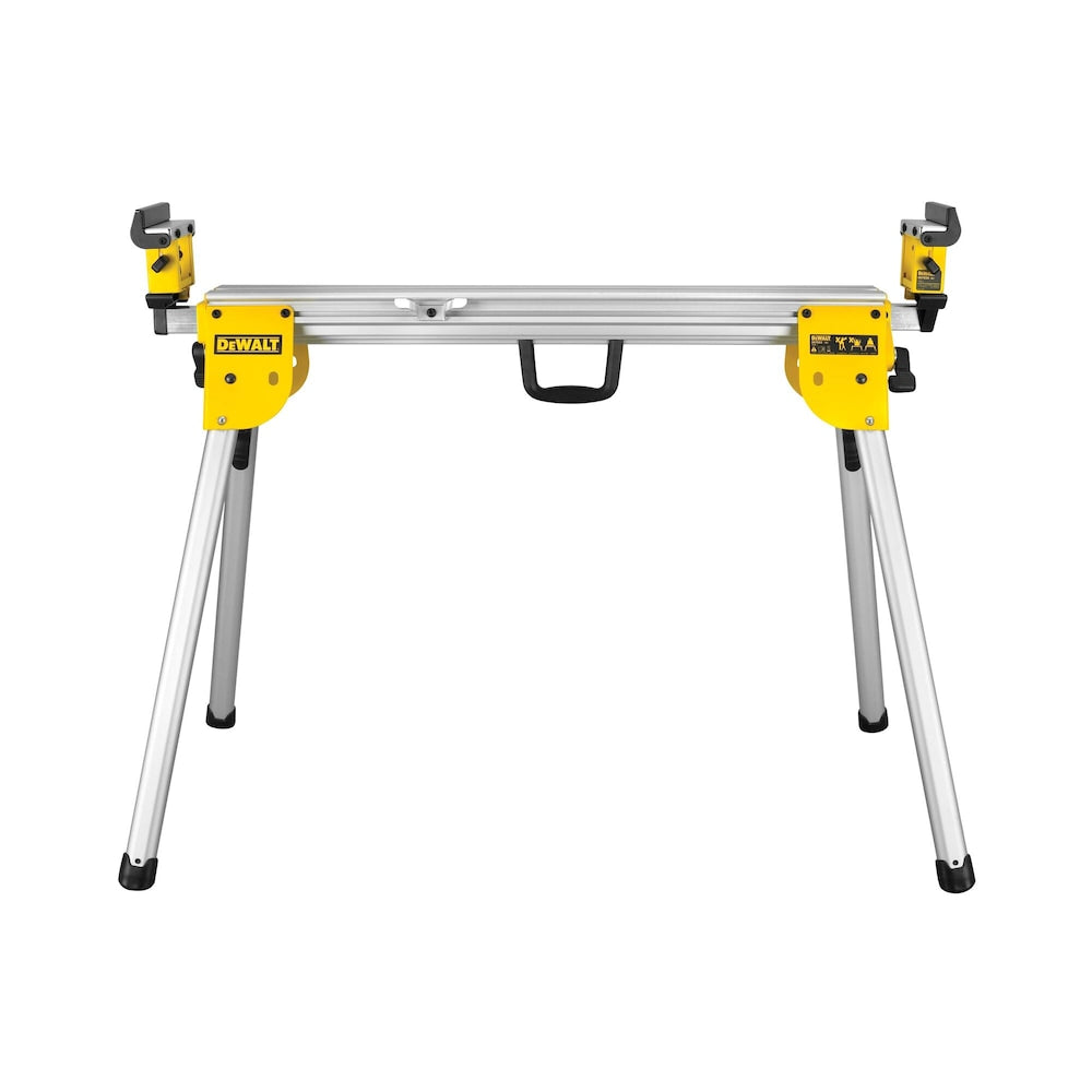 Cavalletto di supporto con lunghezza di 1,1m che con le prolunghe integrate arriva fino a 2.5m. Coppia di staffe e supporti poggia-pezzo in dotazione. DE7033-XJ DeWalt