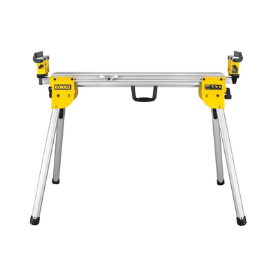 Cavalletto di supporto con lunghezza di 1,1m che con le prolunghe integrate arriva fino a 2.5m. Coppia di staffe e supporti poggia-pezzo in dotazione. DE7033-XJ DeWalt