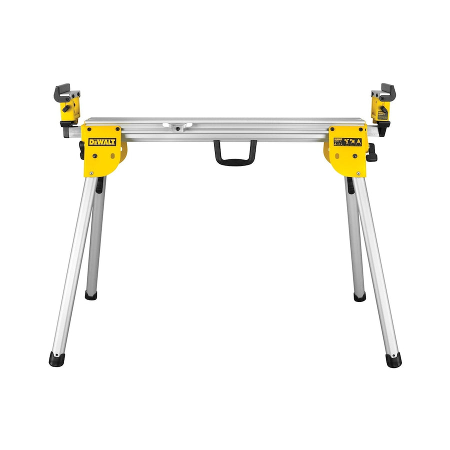 Cavalletto di supporto con lunghezza di 1,1m che con le prolunghe integrate arriva fino a 2.5m. Coppia di staffe e supporti poggia-pezzo in dotazione. DE7033-XJ DeWalt