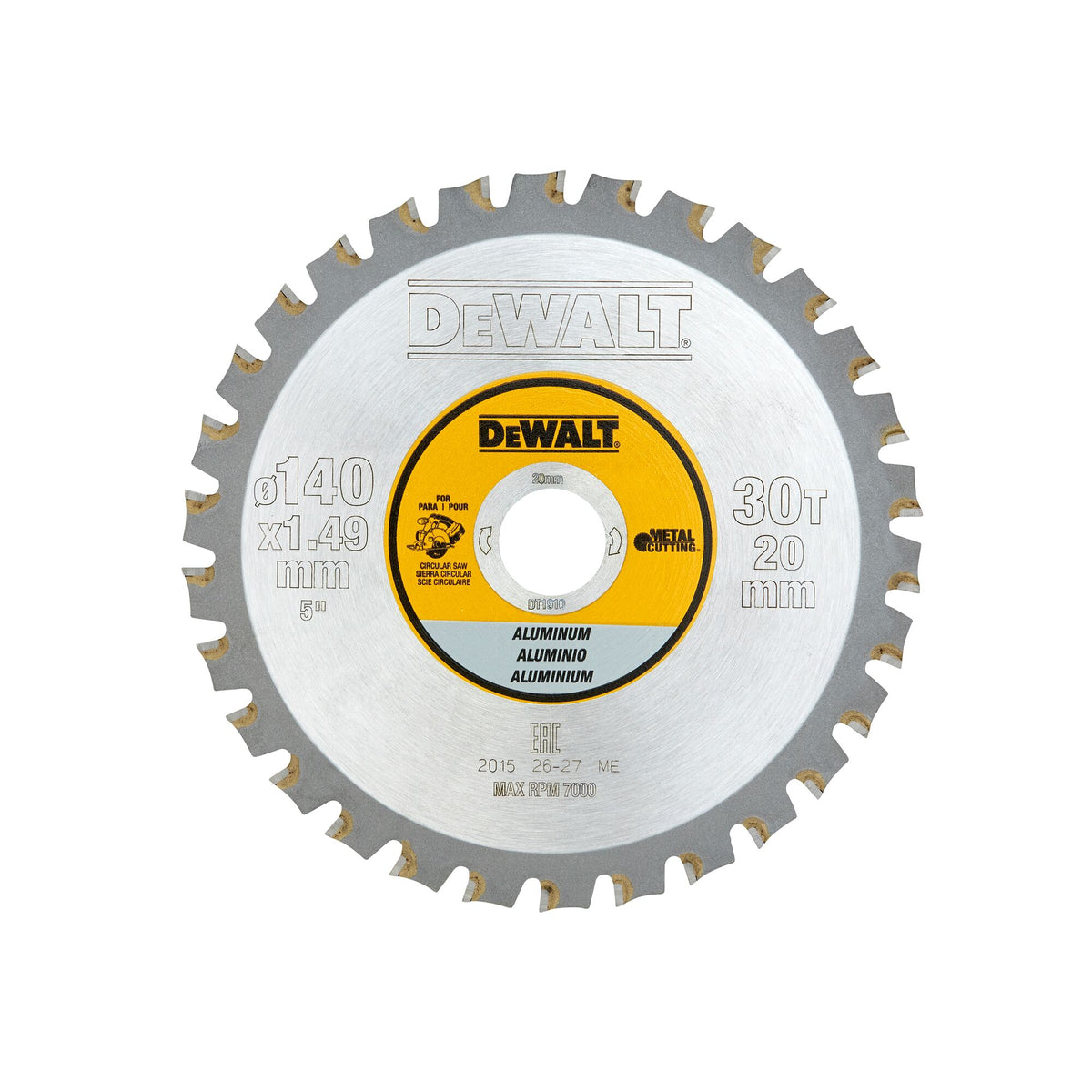 Lama Taglio Alluminio DeWalt DT1910-QZ