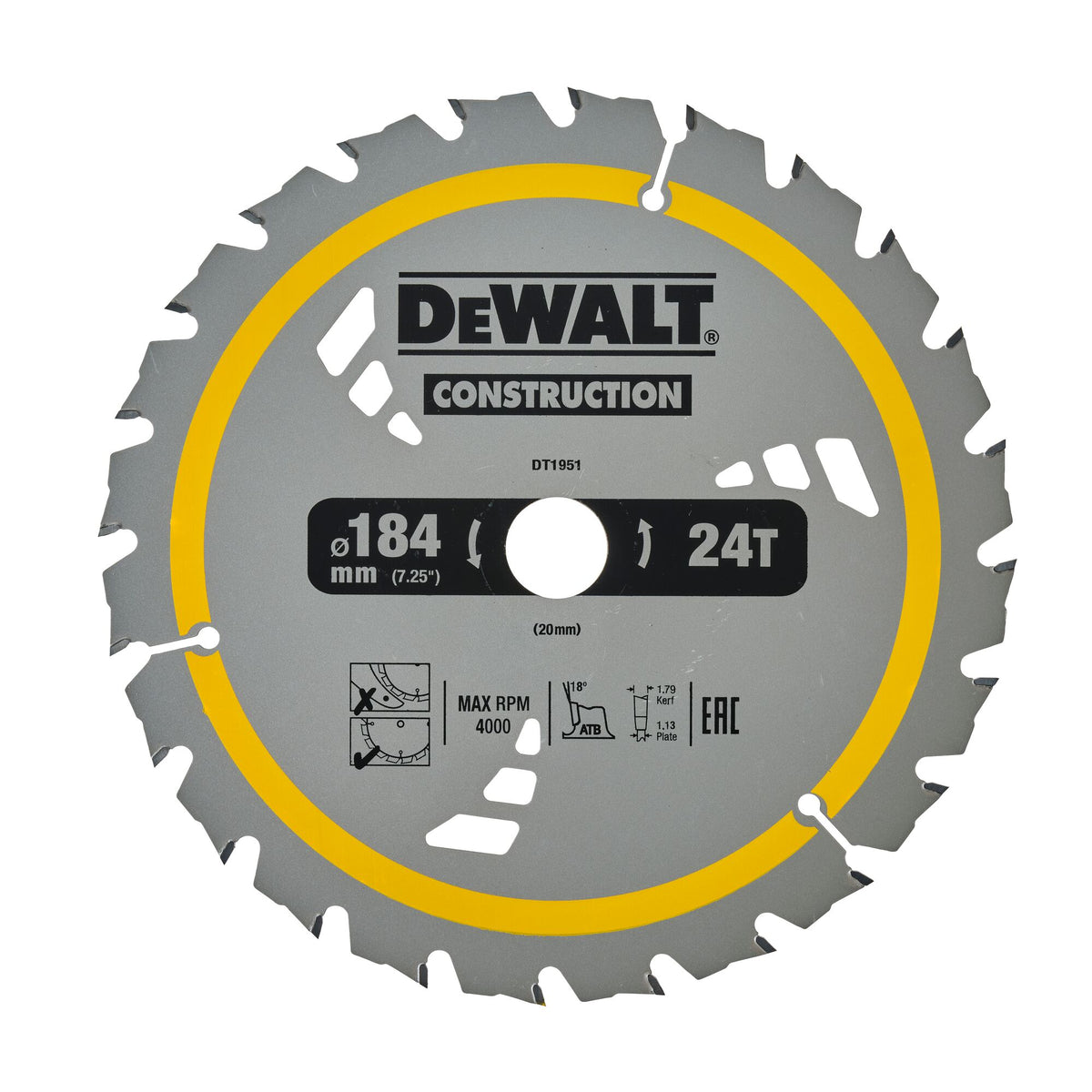 Hojas específicas para Sierra Circular a Batería DT1951-QZ DeWalt