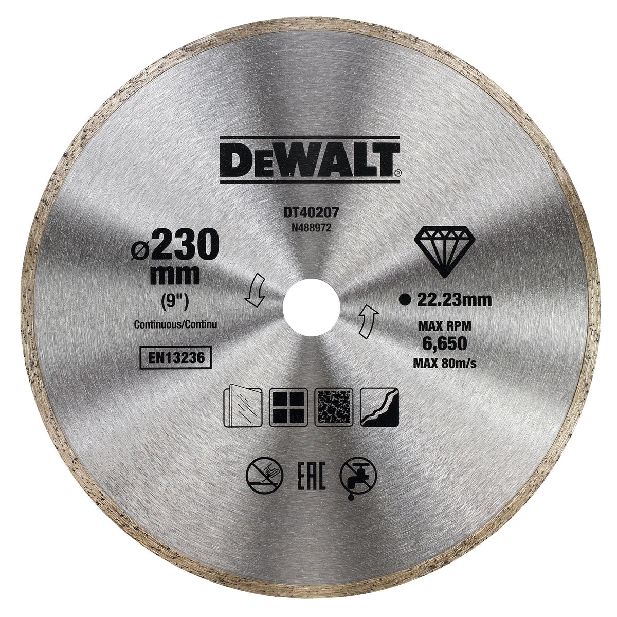 Disco da taglio diamantato DeWalt DT40207-QZ