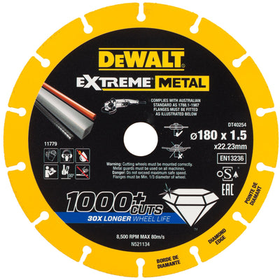 Disco Extreme Diamond 180 x 22,23 x 1,5 mm DeWalt DT40254-QZ