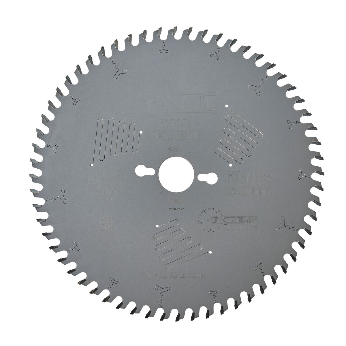 Lama per sega circolare Extreme Workshop 250mm 60T foro 30mm DeWalt