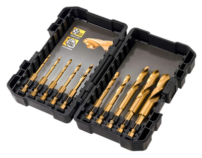Set 10 pezzi Punte Titanio per avvitatore a impulsi DeWalt DT50050-QZ