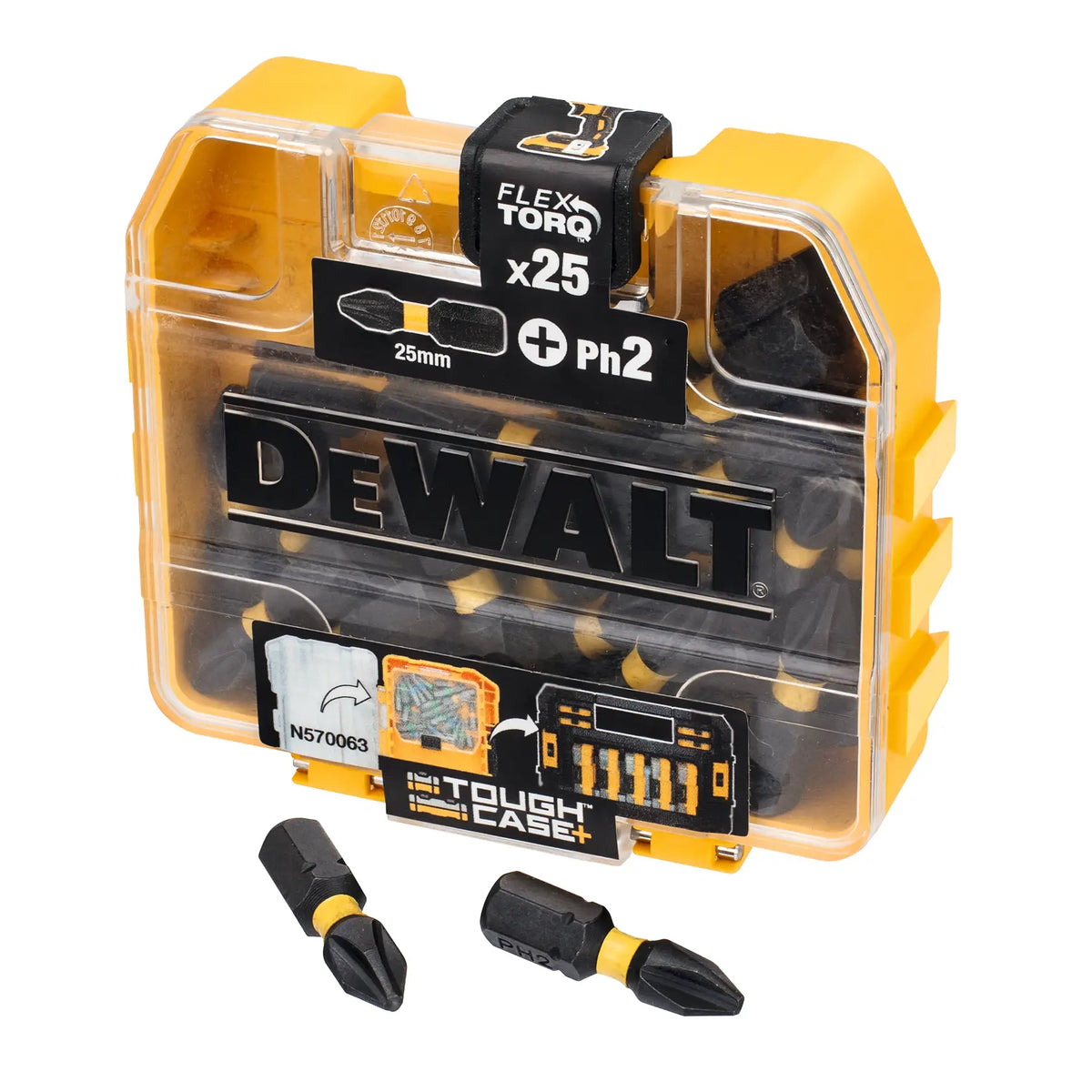 Inserto Impact Torsion PH2 25mm in Custodia Tascabile DeWalt DT70555T-QZ