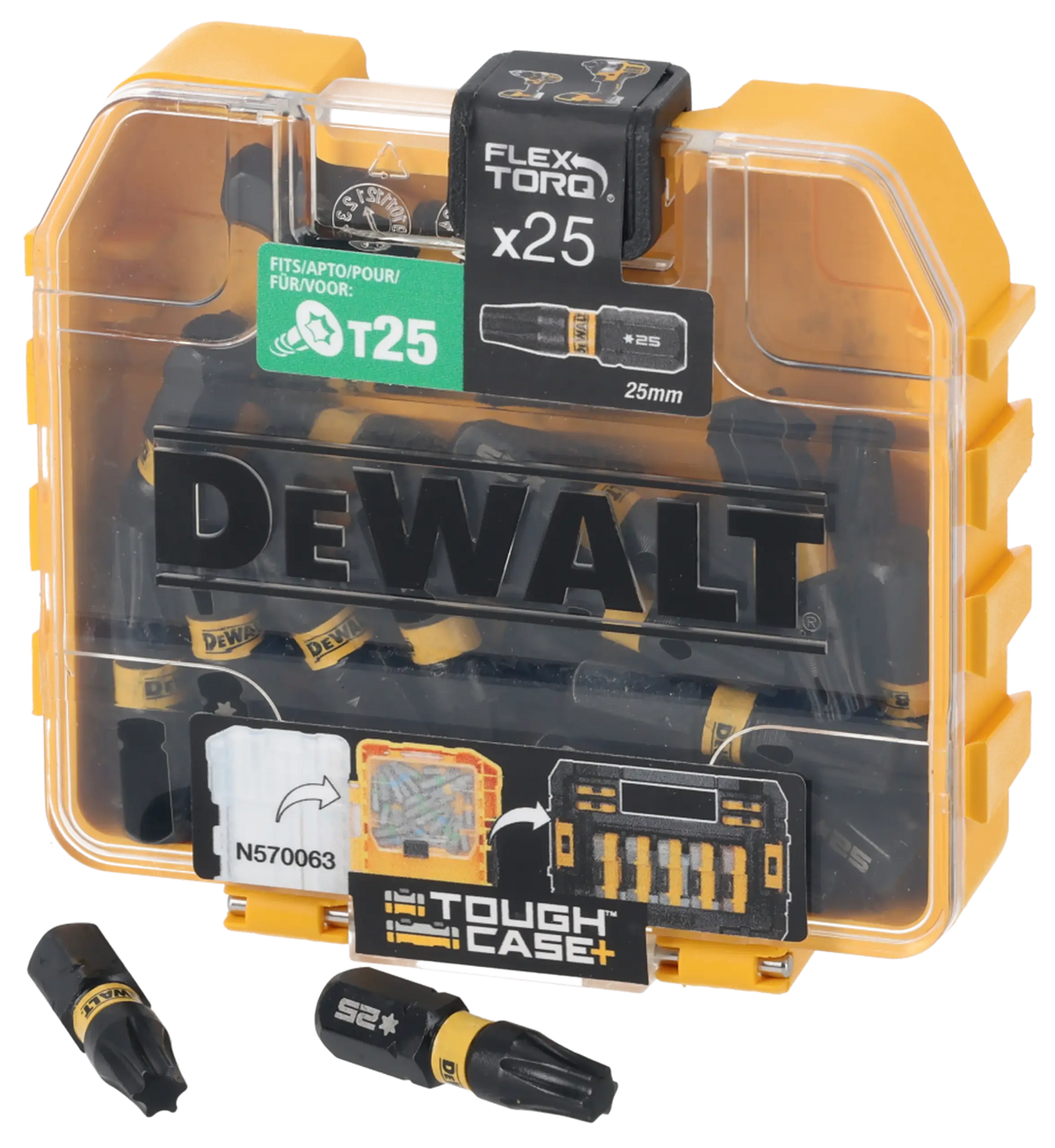 Punte per avvitatura a torsione a impatto da 25 mm IT T20 in custodia tascabile - DT70558T-QZ DeWalt