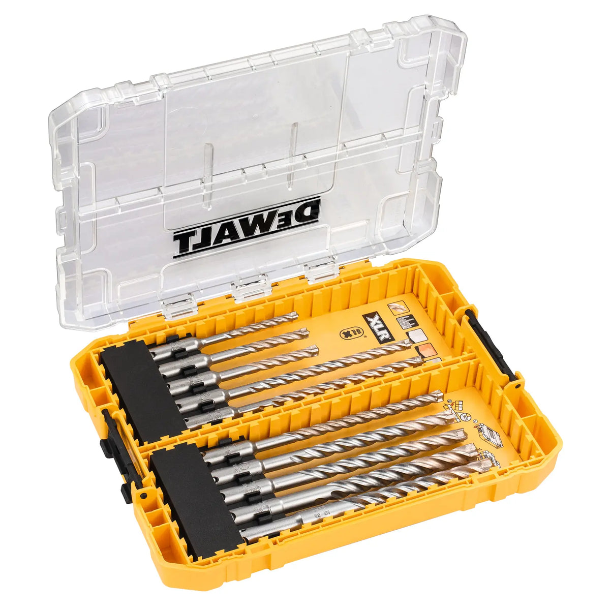 Set 10 Punte SDS-Plus Muratura Testa Piena in Carburo DeWalt