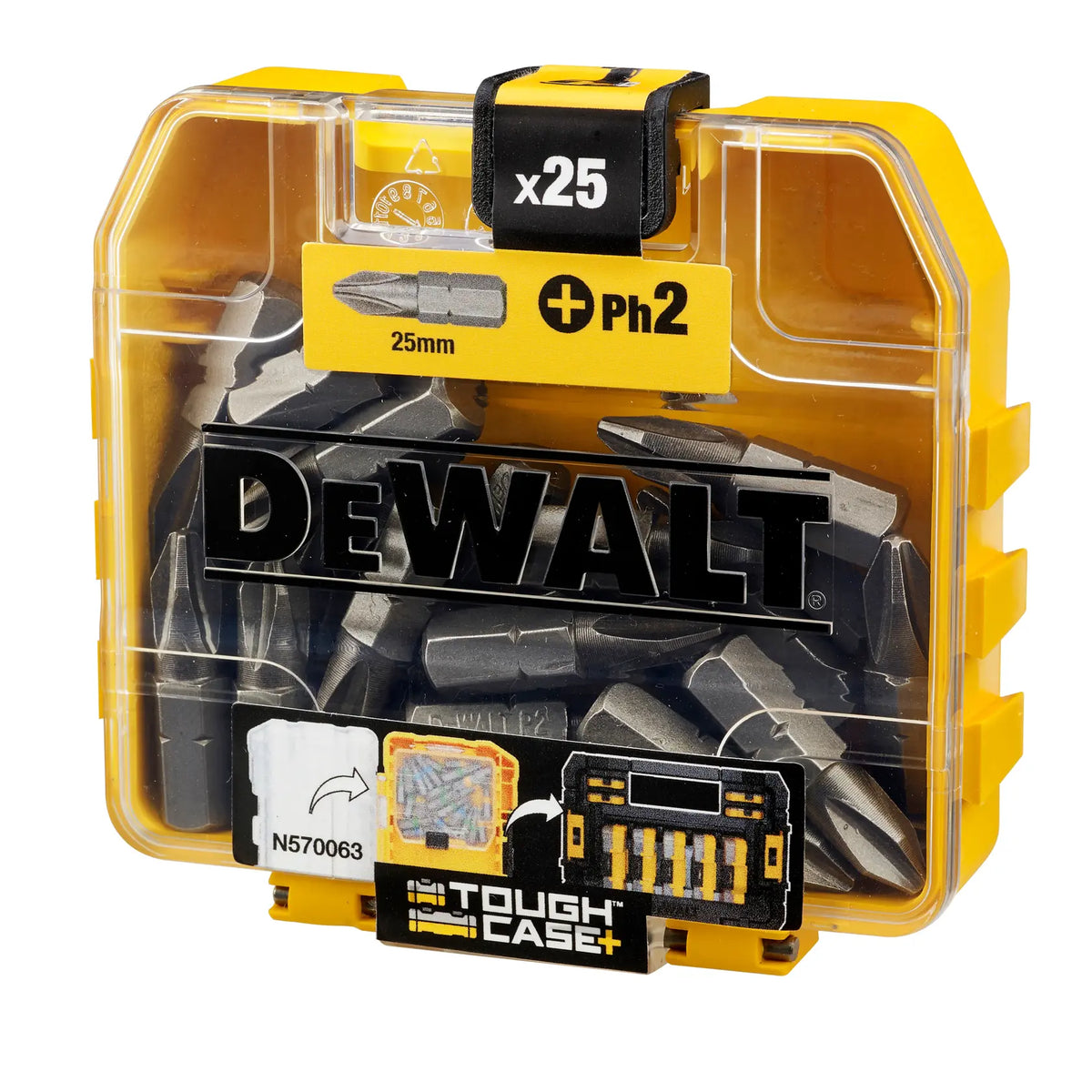 Inserto Impact Torsion PH2 25mm in Custodia Tascabile DeWalt DT71522-QZ