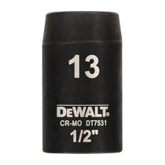 مقبس صدمي قصير 1/2 بوصة 13 مم DeWalt DT7531-QZ