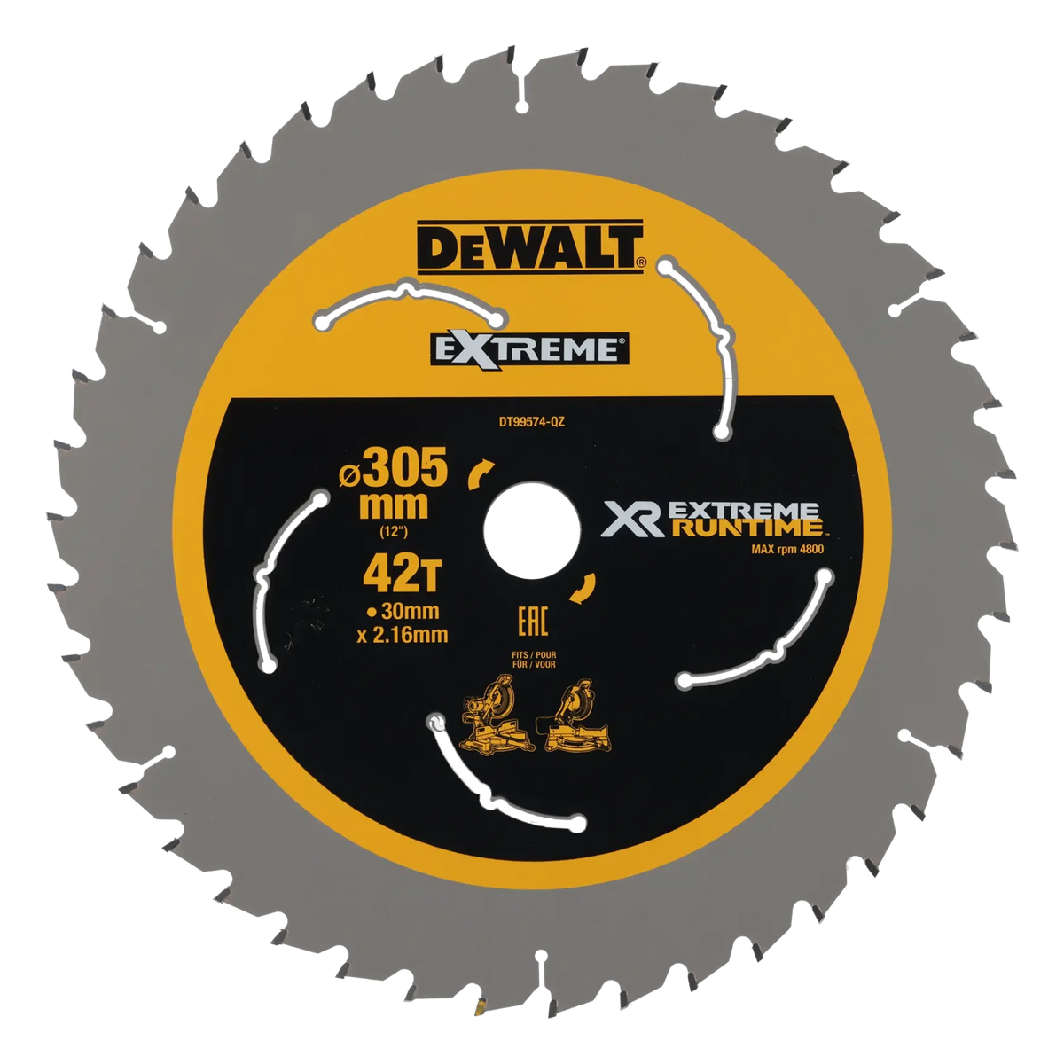 Lama per sega circolare Extreme Runtime 305mm alesaggio 30mm 42T DeWalt