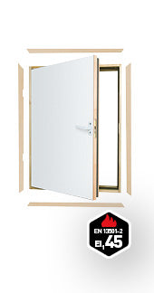 Scala e porta ad angolo ignifughe Fakro