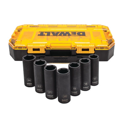 Set 7 pezzi chiavi a bussola macchina attacco 1/2'' DWMT74737-0 DeWalt