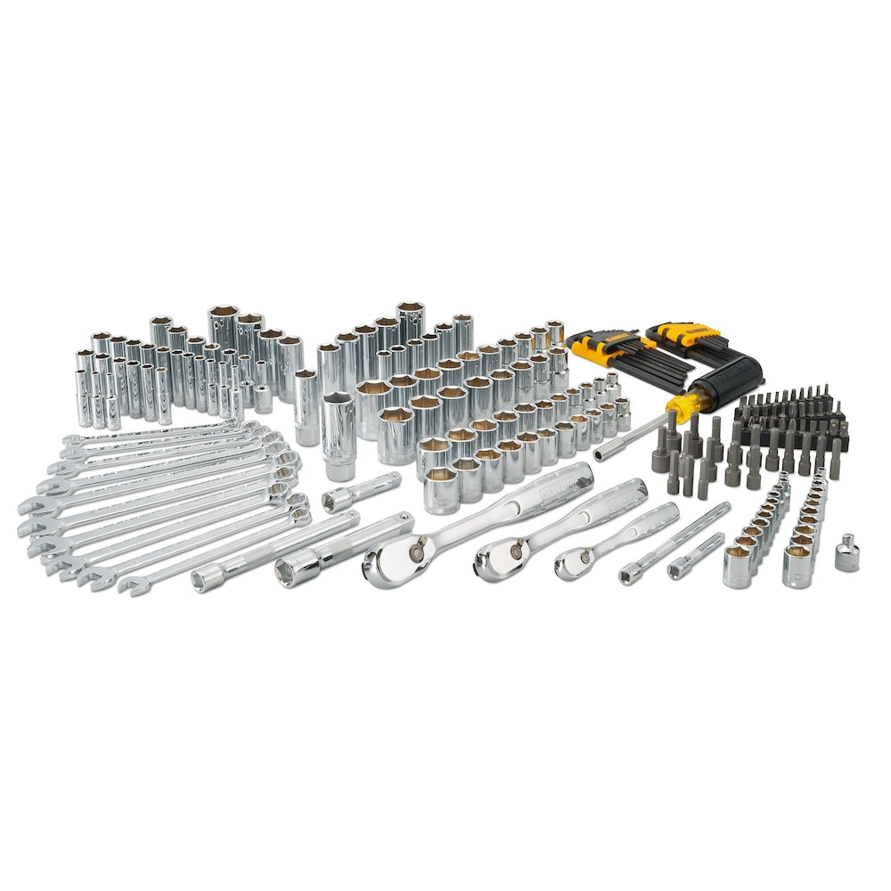 Set 205 pezzi chiavi a bussola attacco misto 1/4'', 3/8'' e 1/2'' - misure metriche e pollici DWMT81534-1 DeWalt