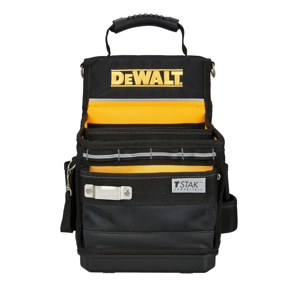 Unità portautensili manuali e minuterie, struttura in cordura 1680Den, impugnatura ergonomica e robusta, tracolla e parte posteriore imbottite per una trasportabilità più comfortevole, Base rigida ed