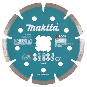 E-02076 Disco diamantato 125mm, X-LOCK Makita