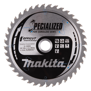 E-12223 Lama per sega circolare Efficut T.C.T, 165 x 20 mm, 40 T