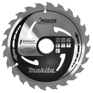 E-12239 Circular Saw Blade, Efficut T.C.T, 185 x 30 mm, 24 T Makita