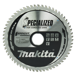E-16813 Lama per sega circolare, EFFICUT T.C.T, 185 x 30 mm, 60T