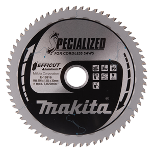 E-16916 Lama per sega circolare EFFICUT T.C.T, 216 x 30 mm, 63T Makita