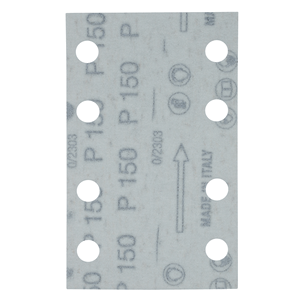E-23547 Carta abrasiva certificata FSC attacco velcro 80x130mm, A150
