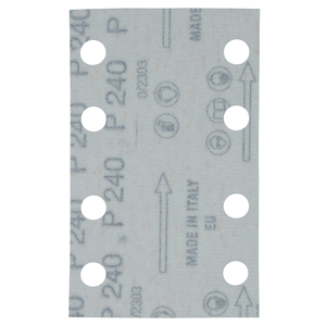 E-23569 Carta abrasiva certificata FSC attacco velcro 80x130mm, A240