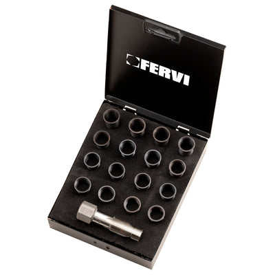 KIT Metrico DI Riparazione CON Filetti A Bussola PER Candele - Fervi