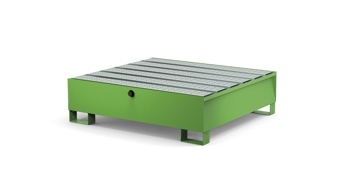 Vasca di raccolta con griglia – 4 fusti da 200 L 003006 Comi Storage