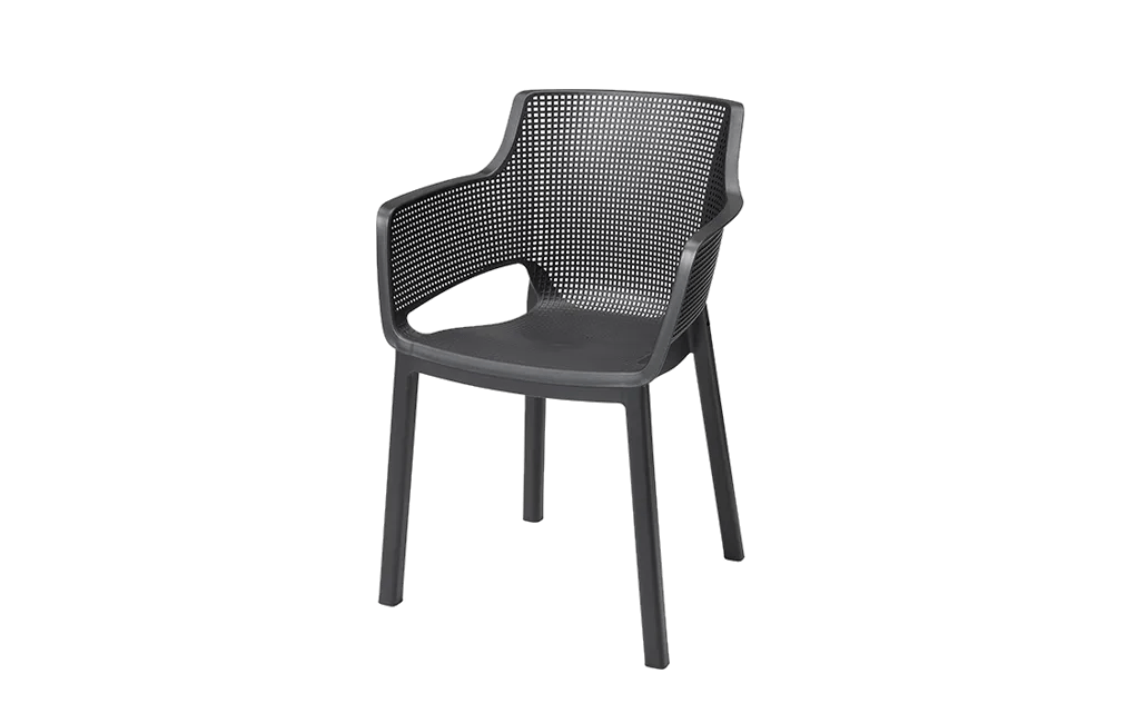 Elisa Dining Chair Set of 6 - Graphite Keter