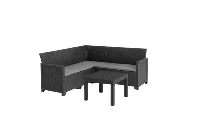Emma 5 Seater Corner Set - Graphite Keter