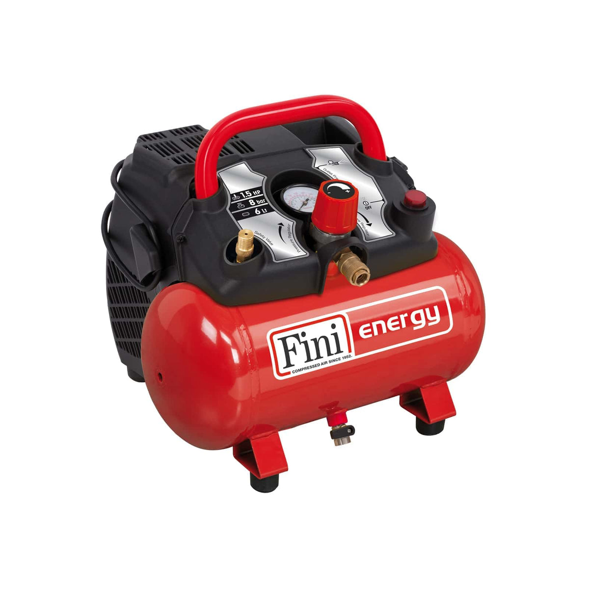 Energy 6 Compressore coassiale oilless, versatile e semplice da - Fini Compressori