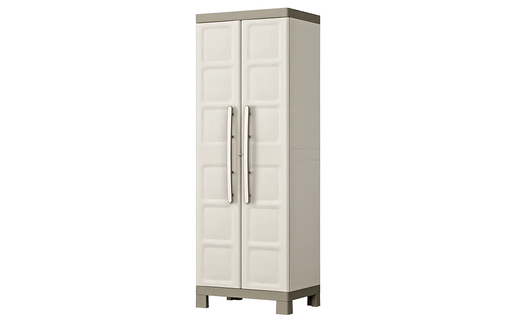 Armadio alto 4 ripiani Excellence beige/tortora 65x45x182 cm Keter