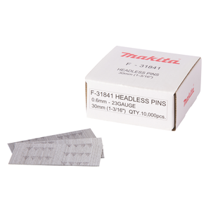 F-31841 Spilli, 0,6x30mm, 23 Ga, 10,000pz Makita