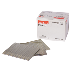 F-34027 Groppini, 16 Ga, 1,6x64mm, 2.000pz Makita