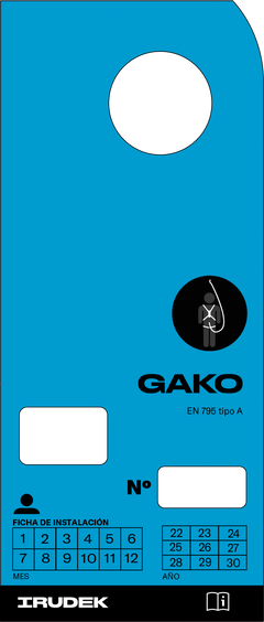 لوحة تعريف NFC Gako Plate لنقاط التثبيت GAKO Irudek
