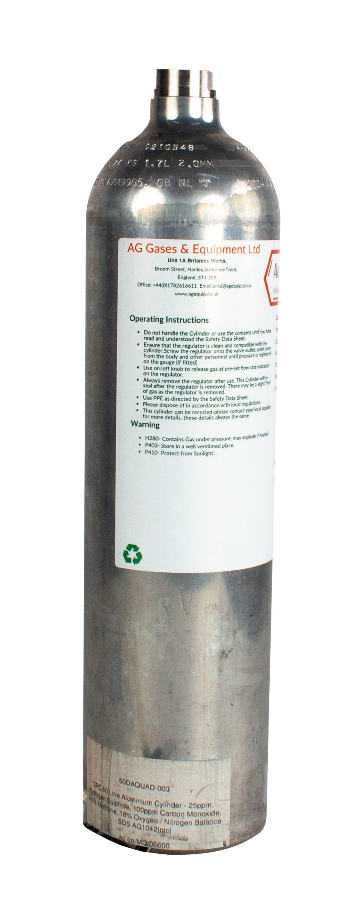Rilevatore di Gas GAS CYLINDER Irudek