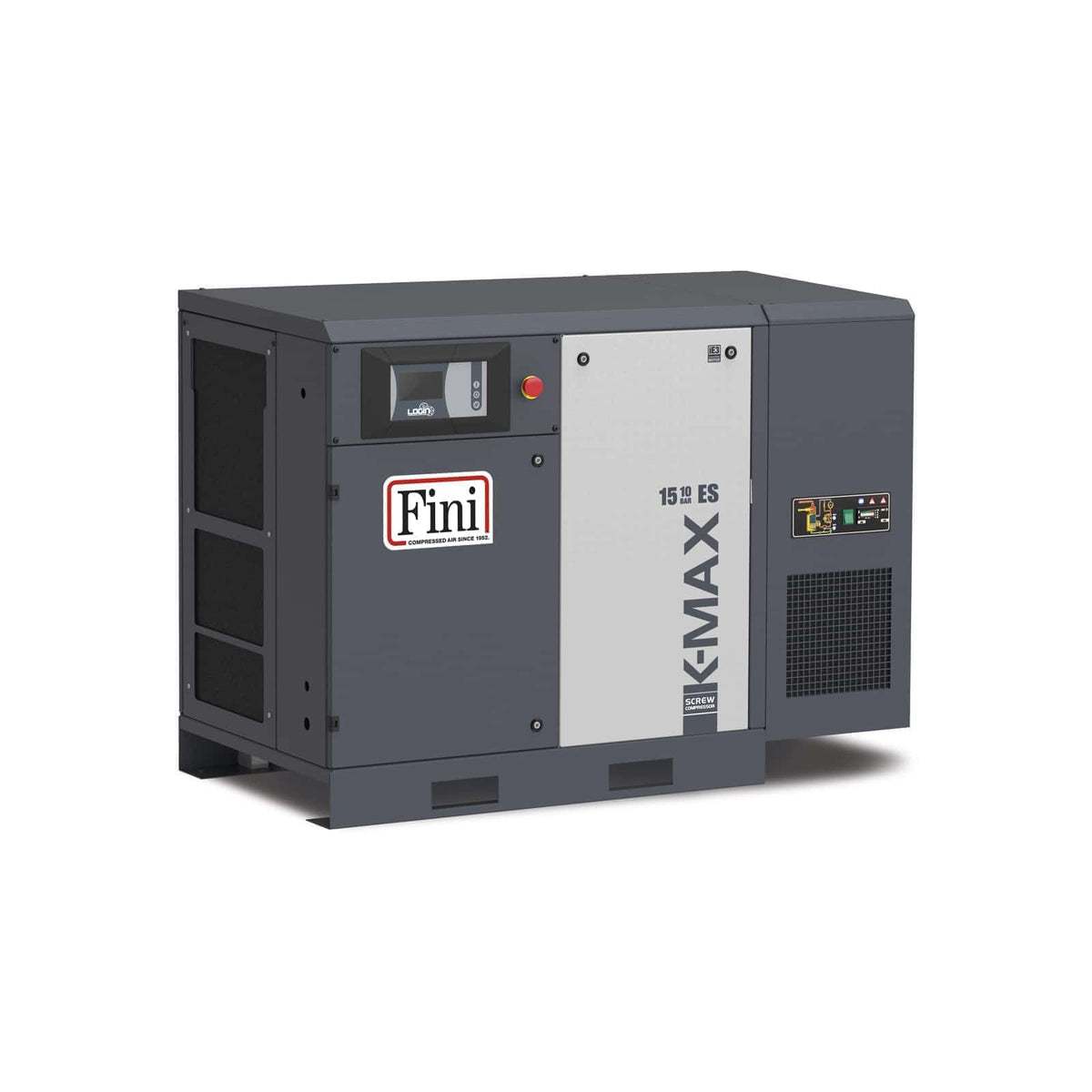 K-MAX 15-10 ES Compressore a vite con trasmissione diretta, completo - Fini Compressori