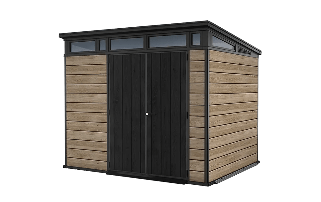 Signature Pent Shed 9x7ft - Ashwood Brown Keter